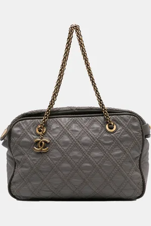 CHANEL CC Quilted Calfskin Triptych Tote