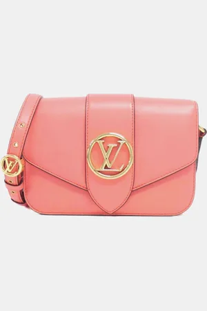 LOUIS VUITTON Dahlia Leather LV Pont 9 Shoulder Bag