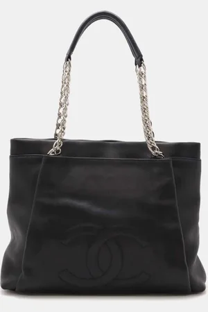 CHANEL Caviar Leather Coco Mark Chain Tote Bag