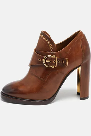 Salvatore Ferragamo Leather Nevers Ankle Length Boots Size 39