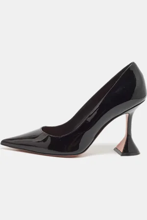 Amina Muaddi Patent Leather Ami Pumps Size 37.5