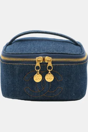 CHANEL Coco Mark Denim Vanity Bag Handbag