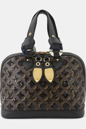 LOUIS VUITTON Brown Sequin Monogram Eclipse Alma Handbag