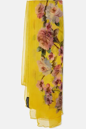 Dolce & Gabbana Flora & Fauna Print Silk Chiffon Scarf