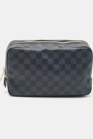 LOUIS VUITTON Damier Cobalt Canvas Toilet Pouch GM