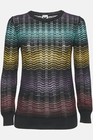 M Missoni Wave Pattern Knit Long Sleeve Top S
