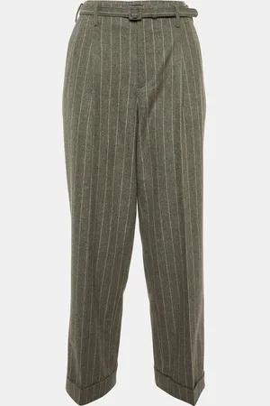 Ralph Lauren Ralph Lauren Striped Wool Belted Formal Trousers S