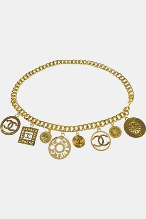 CHANEL Plated Icon Chain Belt