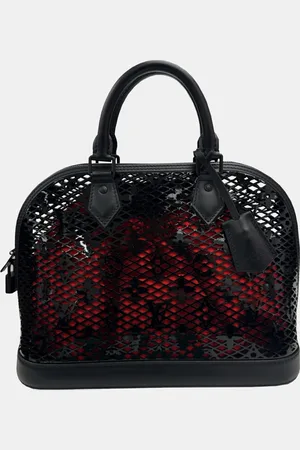 LOUIS VUITTON Leather Monogram Alma Pm Lace Handbag