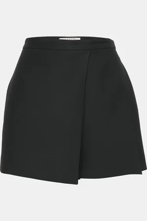 VALENTINO Wool Blend Pleated Shorts S