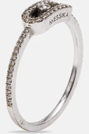 MESSIKA Move Uno Pavé Diamonds 18k Gold Ring Size 52