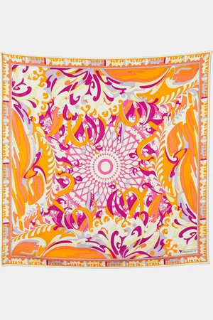 Emilio Pucci /Pink Iride Print Silk Scarf