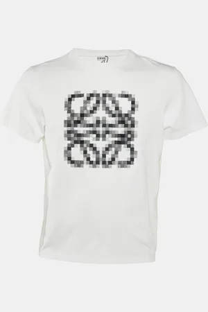Loewe Anagram Pixel Embroidered Cotton Crew Neck T-Shirt XL