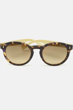 Fendi Tortoise /Yellow Gradient FF 0085/S Round Sunglasses