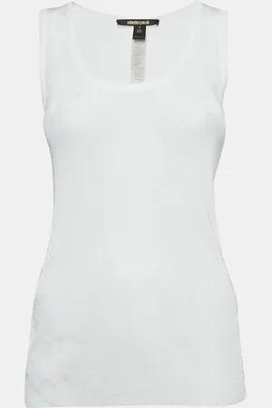 Roberto Cavalli Jersey Lace Trimmed Tank Top M