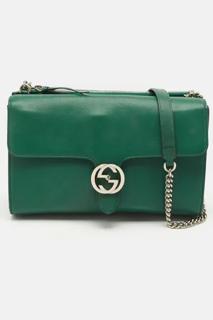 Gucci Leather Medium Interlocking G Shoulder Bag