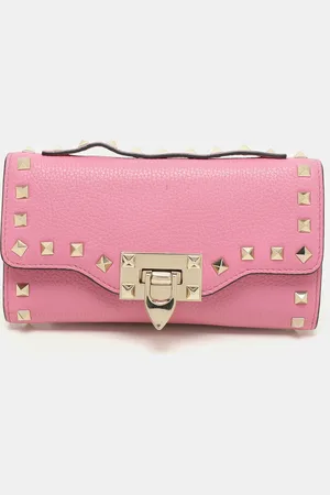 VALENTINO Leather Rockstud Wallet On Chain