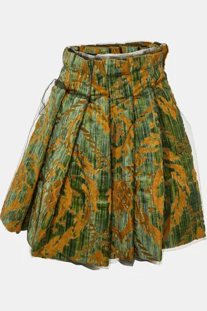 Dolce & Gabbana Tulle Jacquard Pleated Mini Skirt S