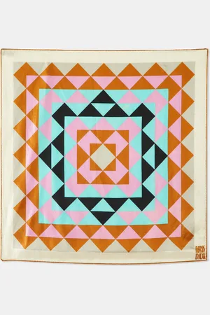 Dior Miss Vintage Geometric Print Silk Scarf