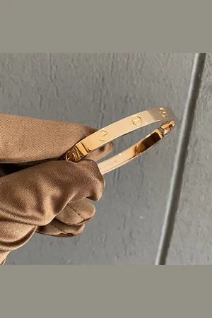 Cartier 18K Rose Love Bangle Bracelet 17