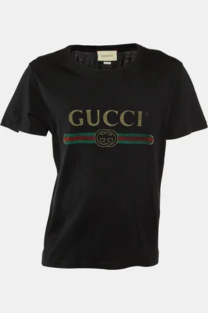 Gucci Vintage Logo Washed Cotton Oversized T-Shirt S