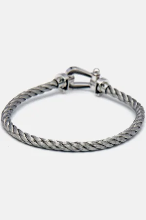 Fred Force 10 18k Gold Steel Cord Bracelet 18