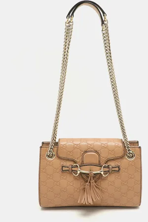 Gucci Ssima Leather Small Emily Chain Shoulder Bag