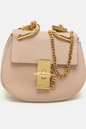Chloé Peach Leather Nano Drew Shoulder Bag