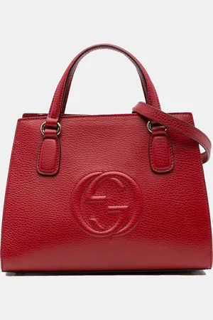 Gucci Medium Dollar Calf Soho Top Handle Convertible Tote