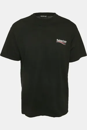 Balenciaga Logo Print Cotton Crew Neck T-Shirt S