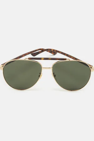 Gucci /Brown GG0014S Aviator Sunglasses