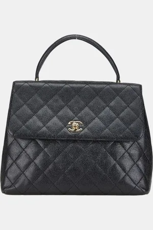 CHANEL Caviar Skin Matelasse Coco Mark Handbag