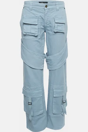 BLUMARINE Light Denim Cargo Jeans M Waist 29"