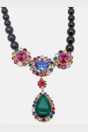 Miu Miu Multi Color Crystals Beads Tone Necklace