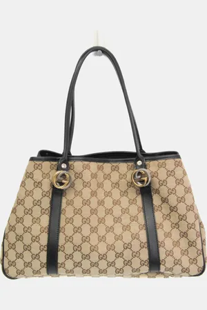 Gucci And Black GG Twins Canvas Tote Bag