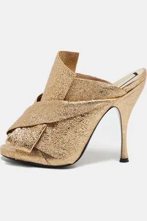 Nº21 Nº21 Leather Raso Knot Mules Size 40