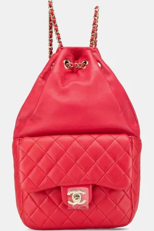 CHANEL Lambskin Coco Mark Matelasse Backpack