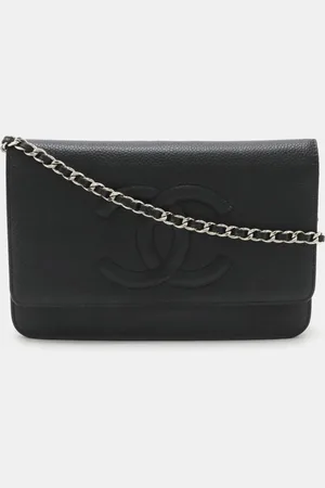 CHANEL Caviar Leather Timeless Wallet On Chain