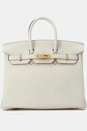 Hermès Craie Togo Leather Birkin 25 Top Handle Bag