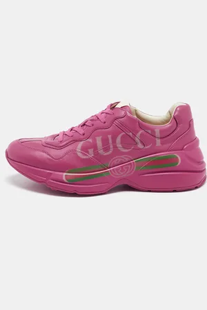 Gucci Leather Rhyton Low Top Sneakers Size 40
