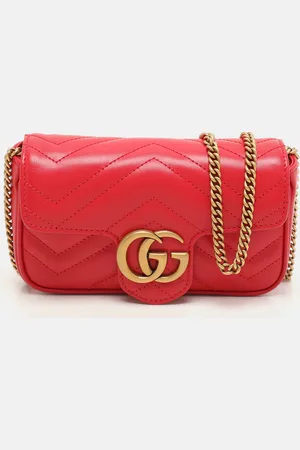 Gucci Matelassé Leather Super Mini GG Marmont Shoulder Bag