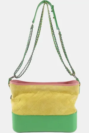 CHANEL Multicolor Suede and Leather Gabrielle Chain Shoulder Bag