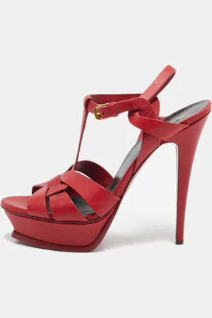 Saint Laurent Saint Laurent Leather Tribute Ankle Strap Sandals Size 41