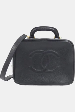 CHANEL Caviar Leather Vanity Top Handle Bag