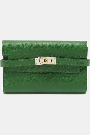 Hermès Vert Benghal Epsom Leather Kelly Depliant Wallet