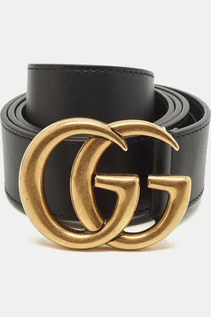 Gucci Leather GG Marmont Wide Buckle Belt 95CM