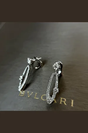 Bvlgari 18K Gold and Diamond Elisia Earrings