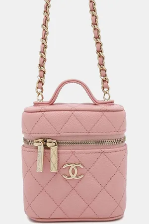 CHANEL Caviar Leather Vanity Case Shoulder Bag