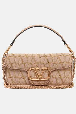 VALENTINO Dusty Iconographe Canvas Loco Flap Bag