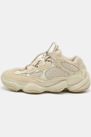 adidas White/ Suede and Fabric Yeezy 500 Sneakers Size 38